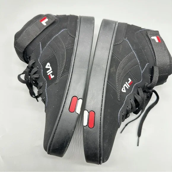 👉 Fila V-10 Lux High-Top Sneakers – Men’s Size 9 Black/Red/White New in Box